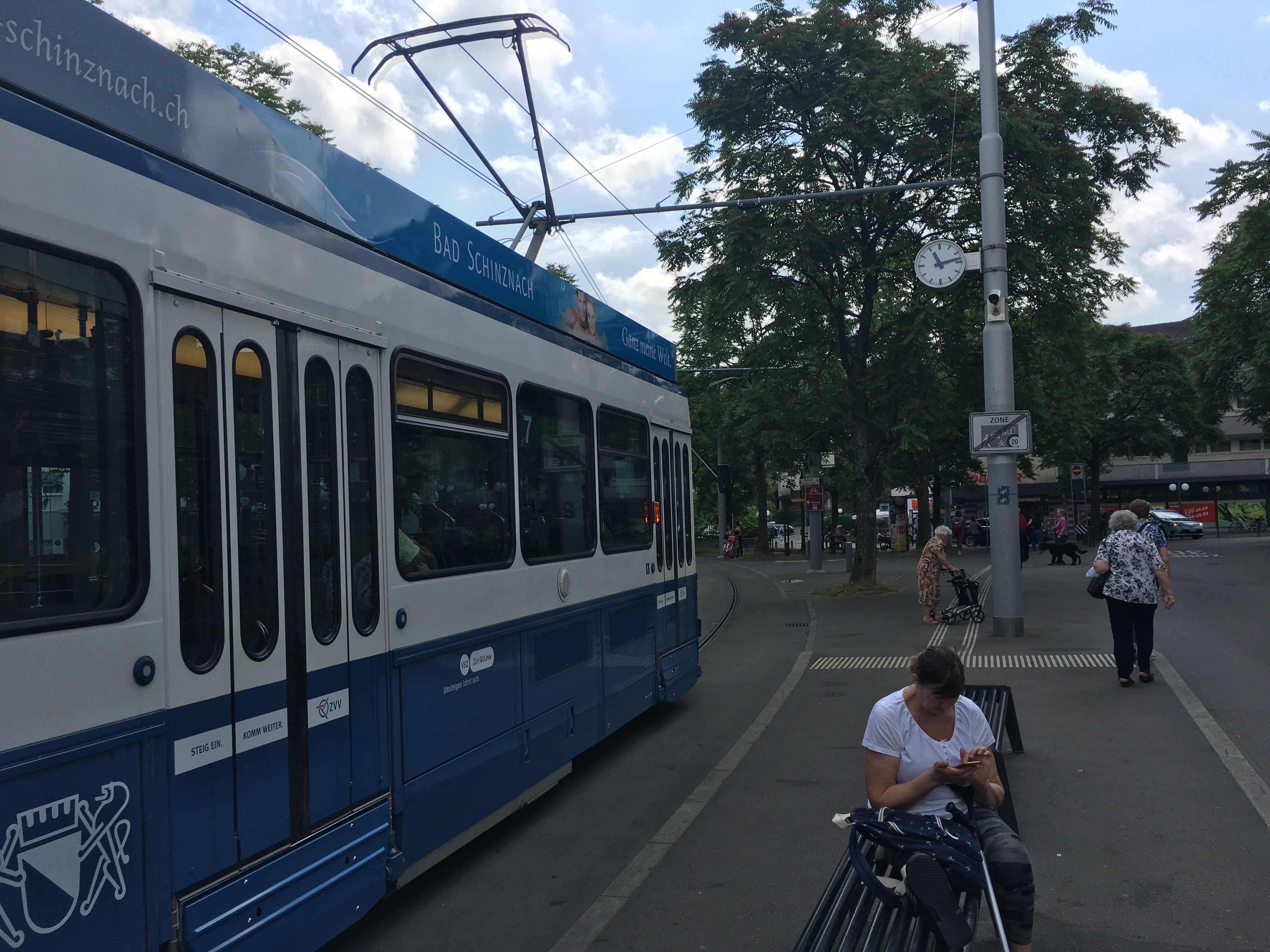 Tram in the city