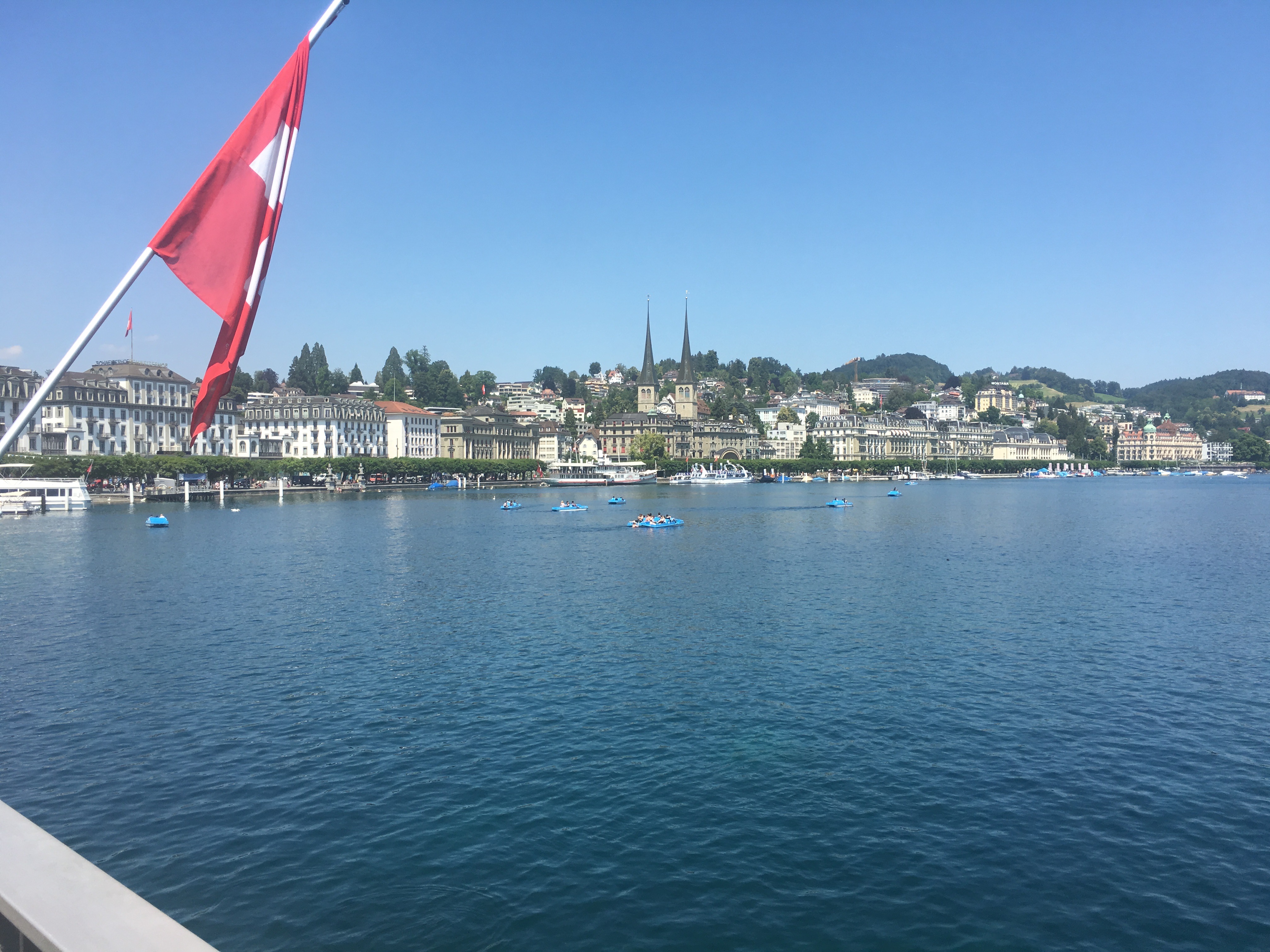 On a bridge at the Lucerne